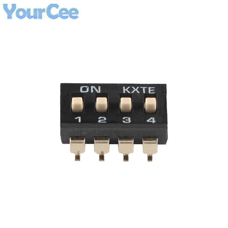Фото 10 шт. тумблер SMD Dip Switch Расстояние 2,54 мм Кодовый переключатель 1 2 3 4 5 6 8-контактный ползунковый переключатель SMT Шаг 2,54 мм 2 ряда №4