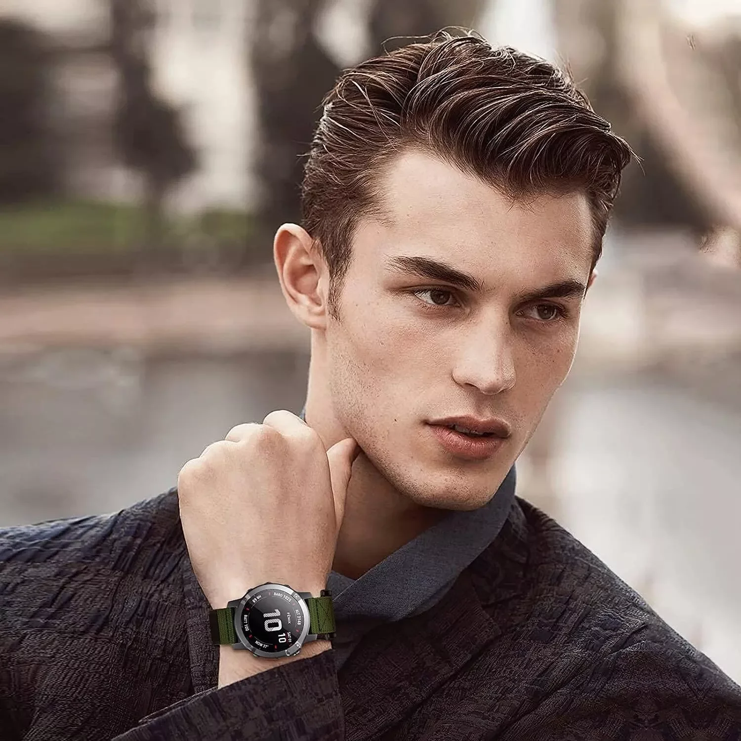 22 26mm Nylon Watchband Strap For Garmin Fenix 7 7X 6X 6 Pro 5X 5 Plus 3HR 935 Tactix Delta Bracelet Adjustable Wristband Correa