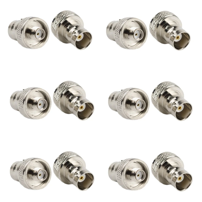 

12Pcs SMA Female To BNC Female Convert Adapter For Two Way Radio Baofeng UV-5R FD-880