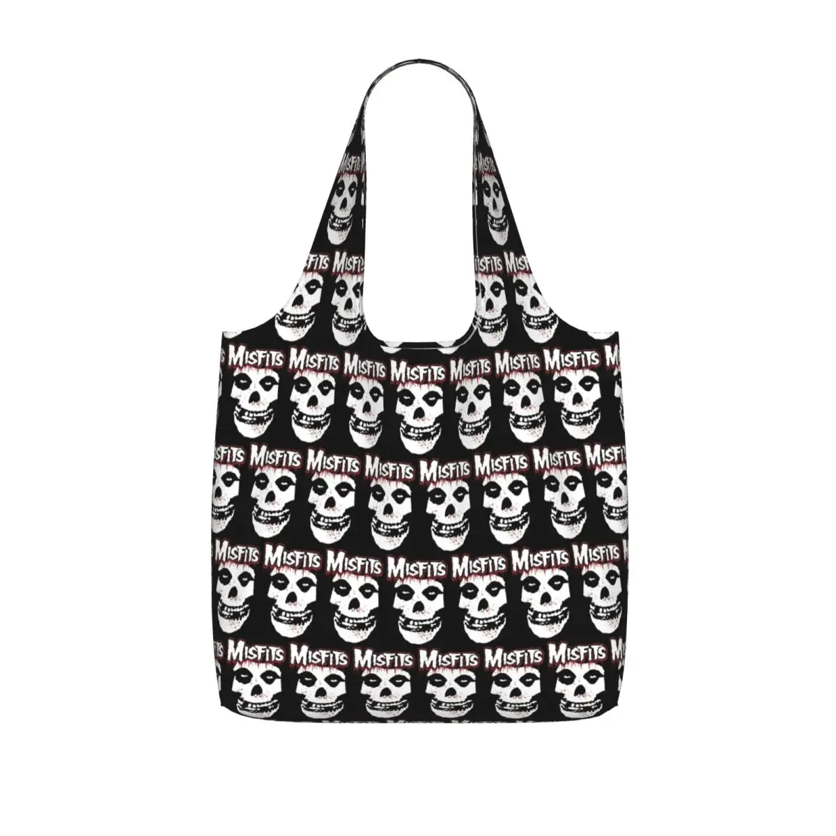 Сумка-шоппер Misfits Skull из холста, большая вместимость, сумка через плечо, хозяйственная сумка для женщин. (art.: 3920dd1a9ad69) - 3920dd1a9ad69