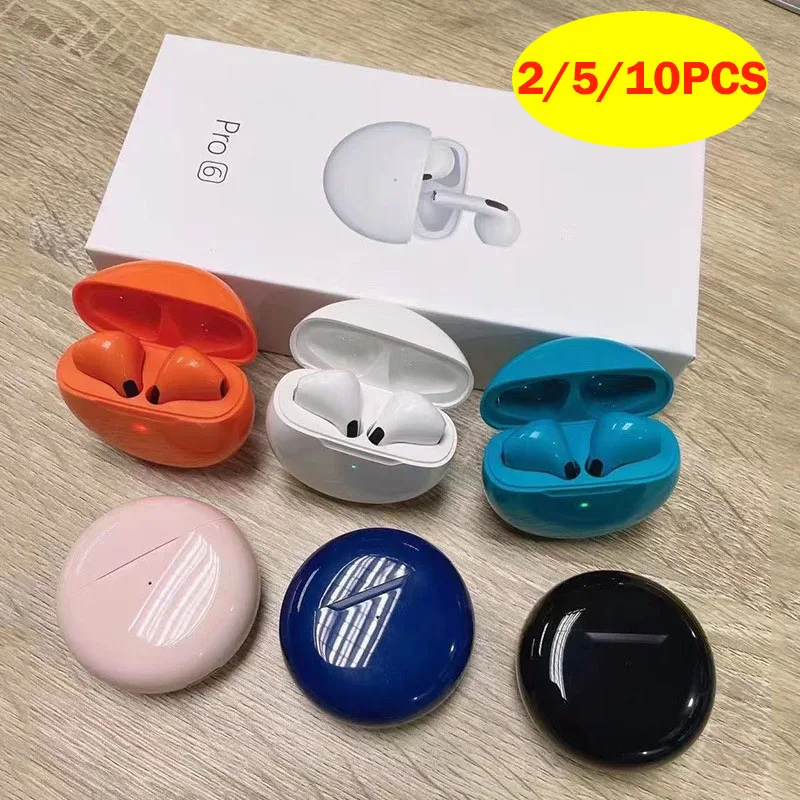 

Беспроводные наушники TWS Pro 6, 2/5/10 шт., Bluetooth 5,0, наушники-вкладыши с зарядным боксом, гарнитура, наушники в рознипосылка