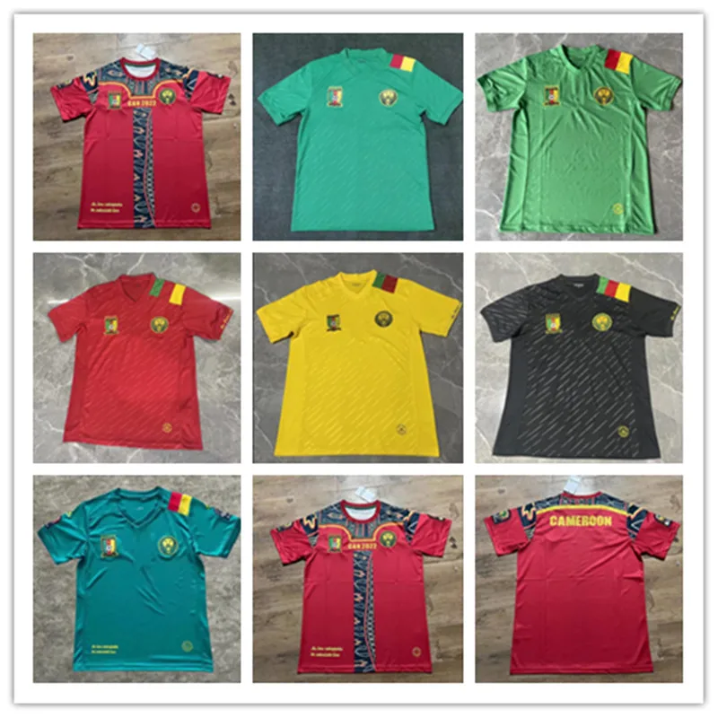 

2021 2022 Cameroun soccer jersey Africa Cup home away 22/23 Cameroon 10 Aboubakar short sleeve football shirts uniform