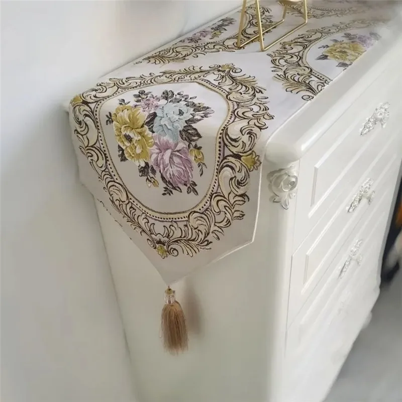 Фото Прямоугольная скатерть для журнального столика в китайском стиле, обеденный стол, флаг для стола с длинной полосой, шкаф для телевизора, шкаф для обуви, декоративное полотенце №2