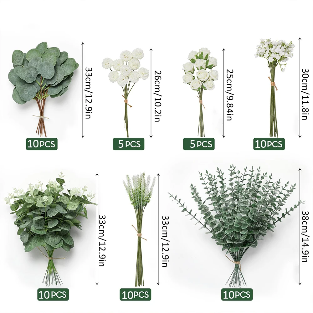 

Искусственные стебли эвкалипта с цветами для букетов