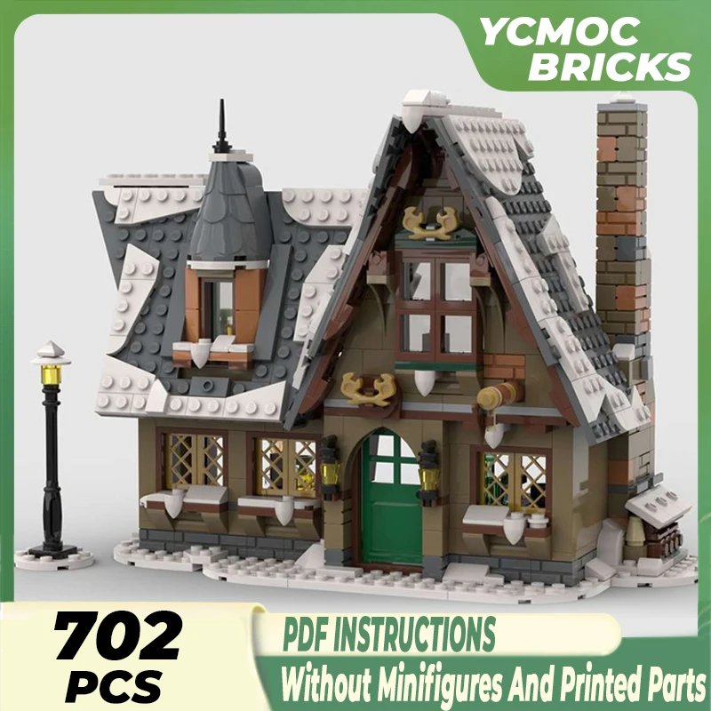 

Moc Building Blocks Modular Street View Winter Hotel Technical Bricks DIY Assembly Construction Toys For Childr Holiday Gifts