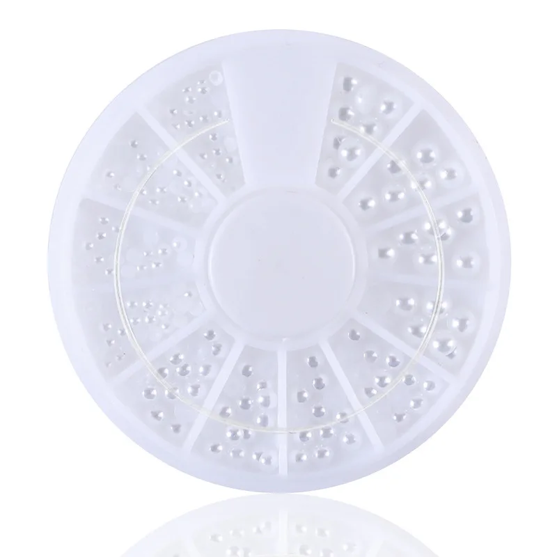 

Белые Типсы для дизайна ногтей разных размеров, полужемчужные 3d бусины стразы, украшение «сделай сам», принадлежности для салона красоты и ...