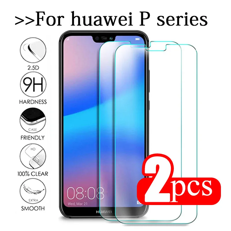 

2pcs Tempered Glass For Huawei P20 Lite Glass Huawe P40 Light E P30 P 40 20 Pro P10 Plus P9 Mini P8 Screen Protector Safety Film