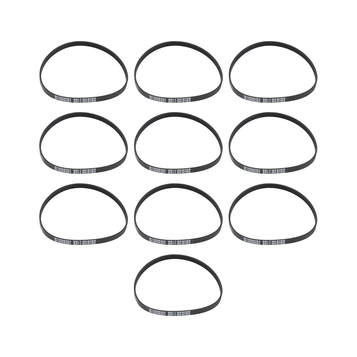 

10 Pack W10006384 Washer Drive Belt for Whirlpool Maytag Magic Chef Replaces 1871380 AH2579381 EA2579381 PS2579381