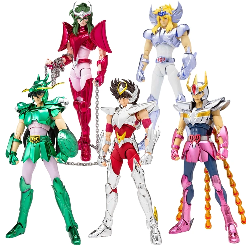 19cm Saint Seiya Anime Figures Myth Cloth EX Pegasus Dragon Shiryu Hyoga Cygnus Phoenix Ikki Action Figure Model Ornaments Toys