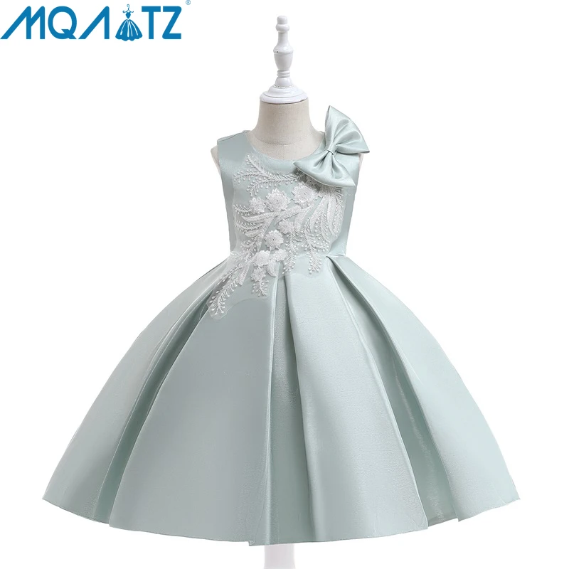 

MQATZ Baby Girls Clothes 3 10 Years Children Princess Party Prom Beading Flowe Wedding Bridesmaid Summer Dress Ball Gown Vestido