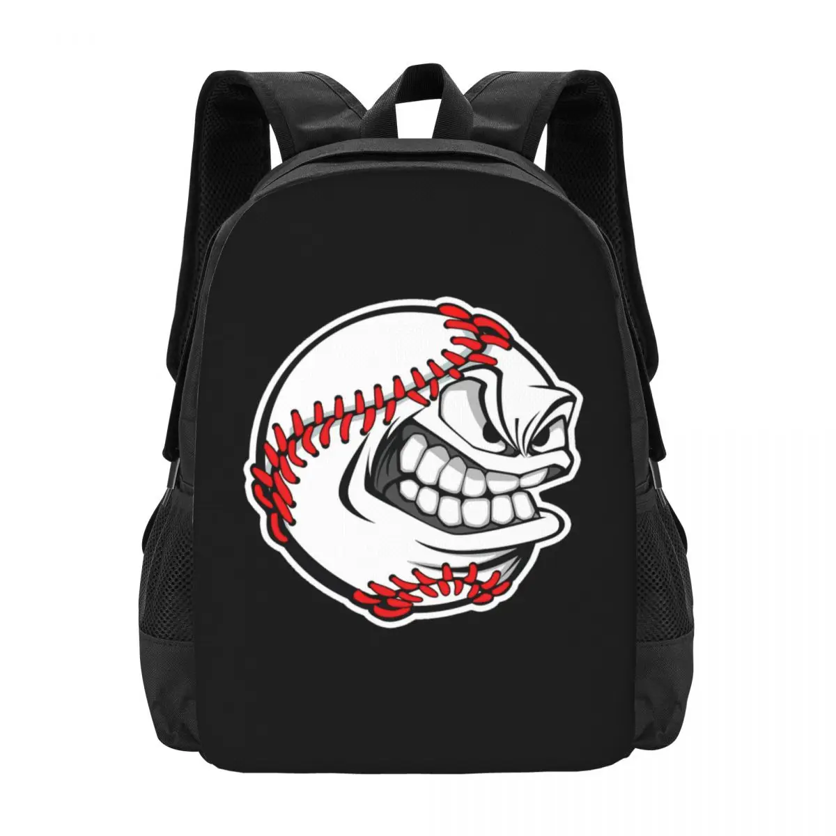

Простой стильный школьный ранец для студентов с принтом Бейсбольного лица, водонепроницаемый вместительный Повседневный Рюкзак, дорожный рюкзак для ноутбука