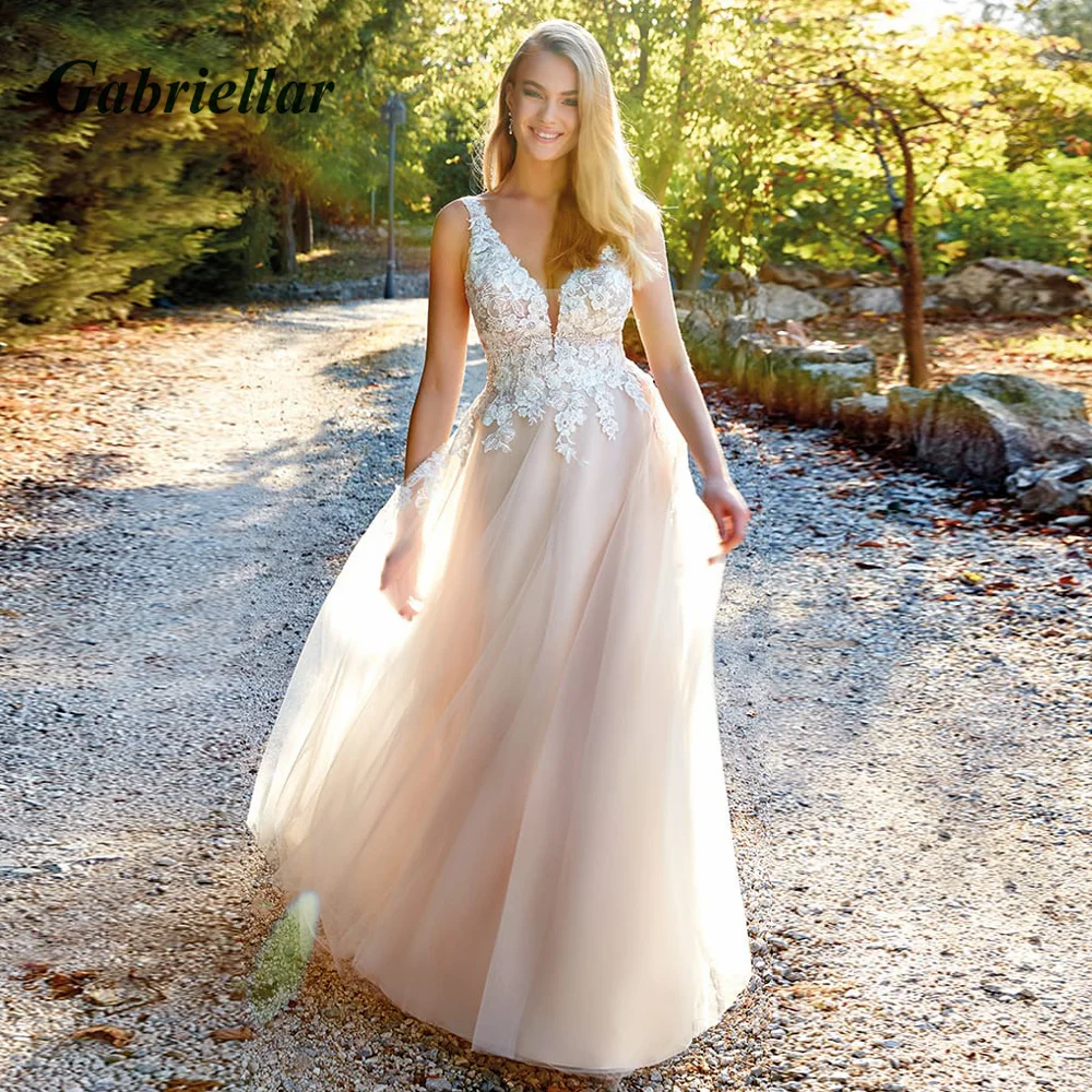 

Gabriellar Classic Backless Tank Wedding Dresses 2023 Sleeveless Appliques A-line Wedding Gowns Abito Da Sposa Customer Made