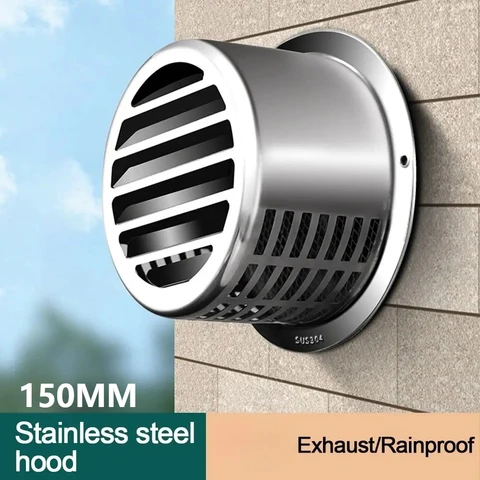 150 мм 304 нержавеющая стальная крышка дымохода, наружная стена, дымоотвод, вытяжной колпак, воздуховыпускное отверстие, защитная крышка для крыши, вентиляционное отверстие, камины
