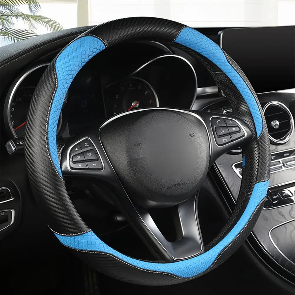 

Universal Car Steering Wheel Cover Microfiber Anti Car Wear-resistant Comfortable Decoration Interior Accessory Slip Breath K9E1