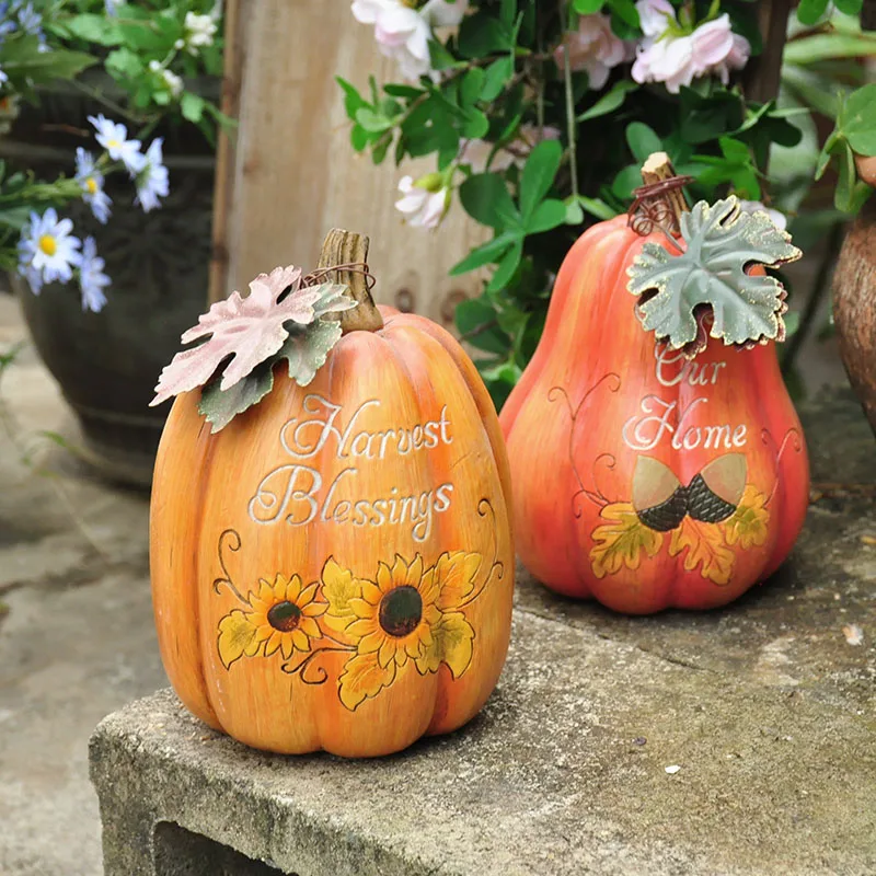 

Hand Painted Carved Pumpkin Decorations Decoration of Halloween Scenes