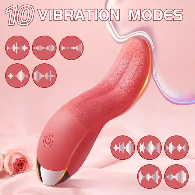 10 Mode Heated Tongue Vibrator 1
