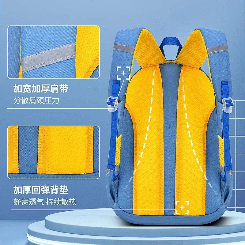Grade1-6 Children Waterproof Schoolbags Cute Elementary Orthopedic School Bag for Kids Boys Girls Bag Student Satchel Lunch Bags