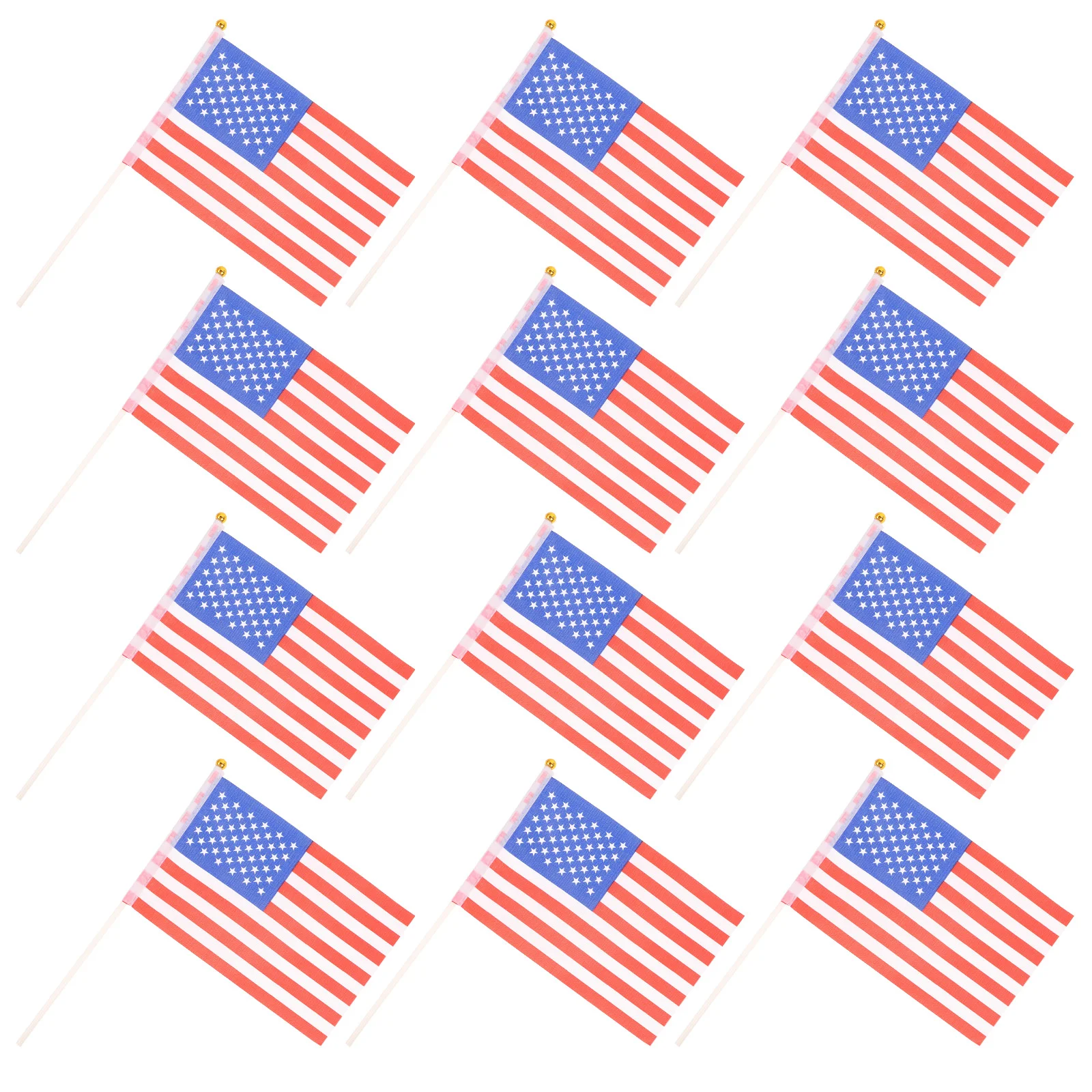 

20 шт. флаг США ручной сигнал баннер США маленькая государственная палка