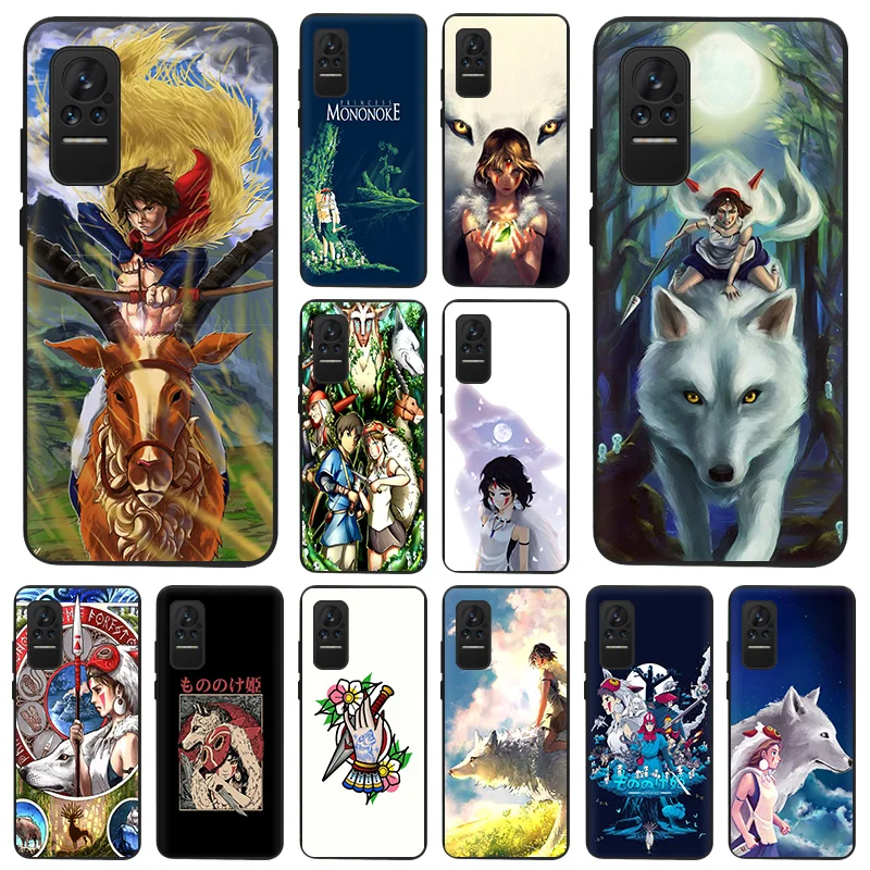 Мягкий черный чехол для телефона с принцессой Mononoke Xiaomi Mi Poco X3 Pro X3-NFC M3 F3 GT F1 Civi A2 CC9e 9