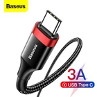 Кабель Baseus USB Type-C для быстрой зарядки 4,0 QC 3,0, быстрая зарядка для Xiaomi Samsung Huawei USBC, провод для передачи данных, шнур, зарядное устройство для телефона, кабели