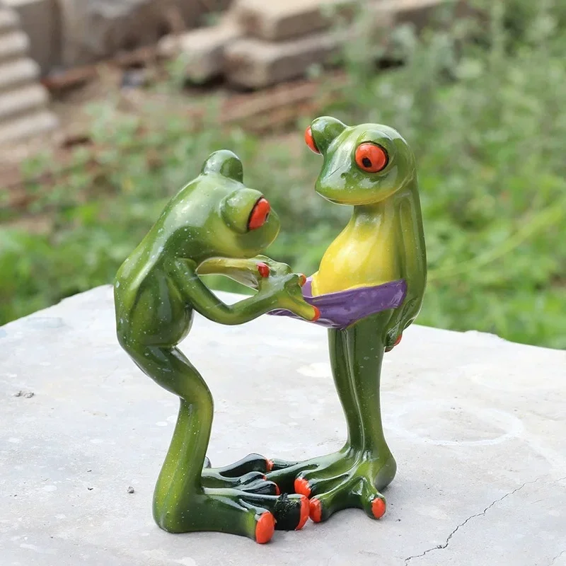 Новые креативные поделки из смолы в виде лягушки для йоги стеклянные украшения