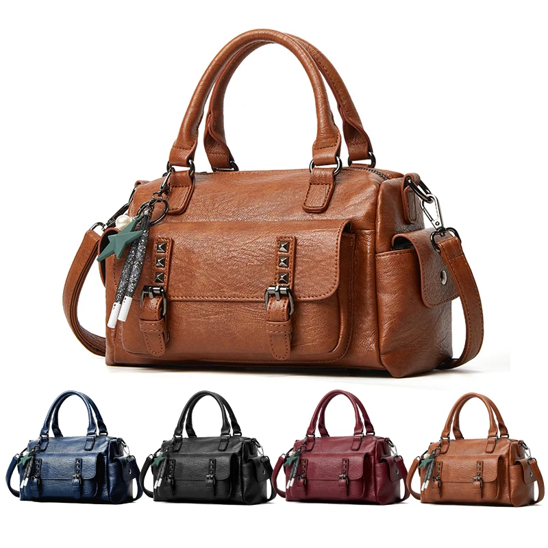 Women's handbag Female Single Shoulder bag Inclined shoulder bag Fashion handbag Vintage Oil Wax leather Casual bag High quality