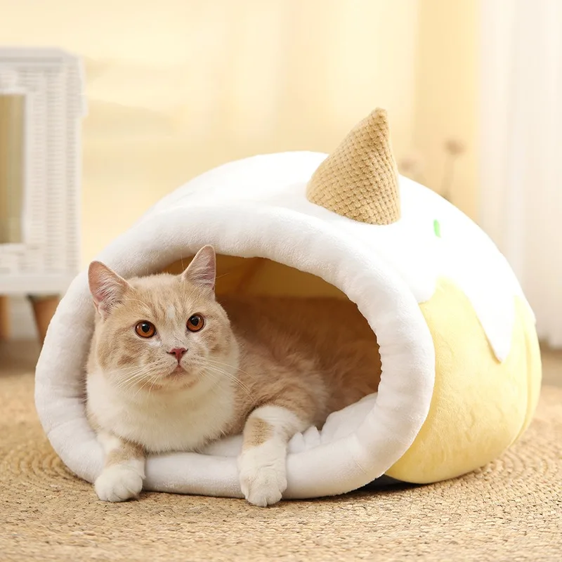 

Dogs Soft Nest Kennel Sleeping Cave Winter Cozy Pet House Cat Dog Puppy Warm Thickening Tents Bed Nest For Small Dogs Cats
