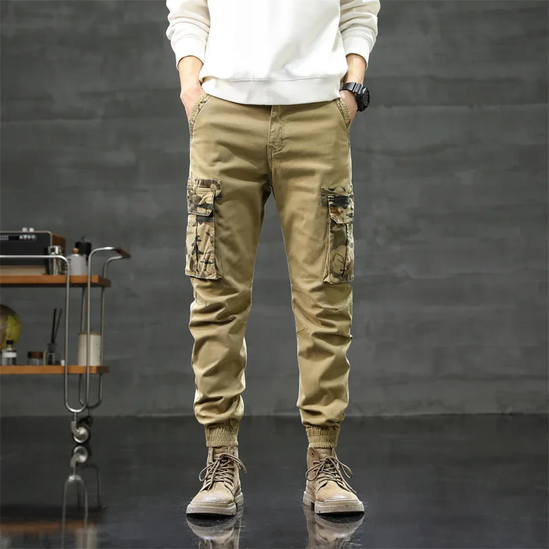 

SALSPOR мужские брюки с несколькими карманами спортивные брюки Универсальные однотонные Эластичные Брюки камуфляжные повседневные брюки быс...