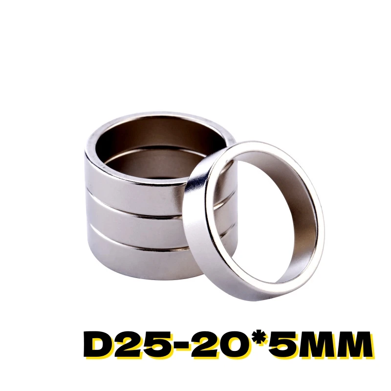 

D25-20*5mm Ring Ndfeb Magnet Industrial Rare Earth Permanent Magnetic Materials N35-N52 Neodymium Magnets Strong Magnetic Ndfeb