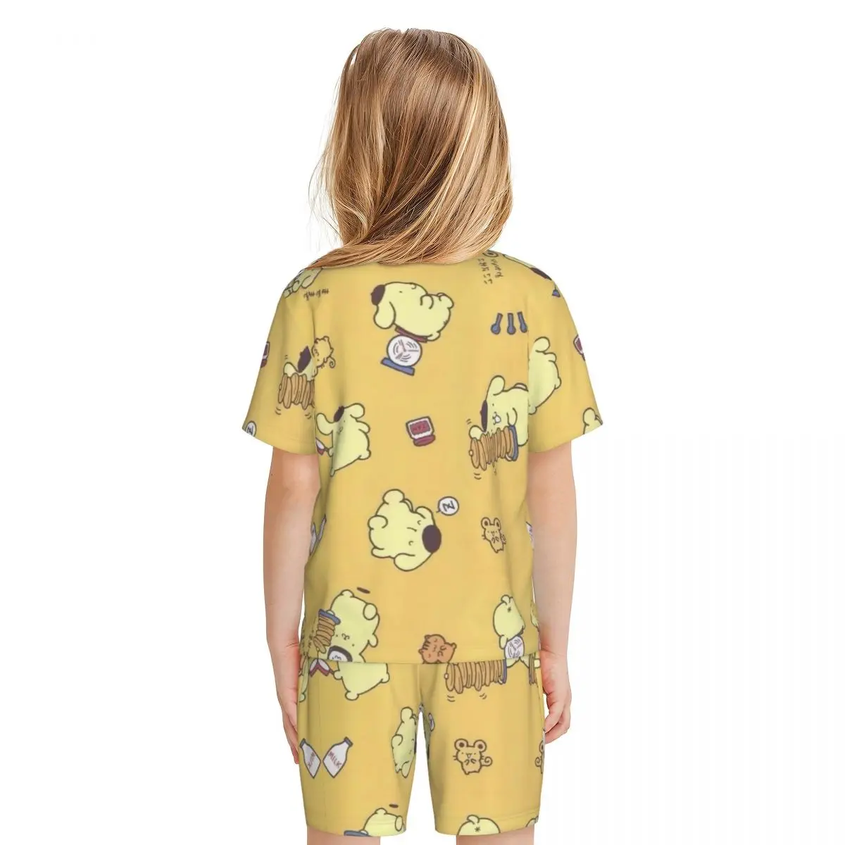 Kawaii Pompompurin Детский пижамный комплект из 2 предметов для детей повседневный костюм