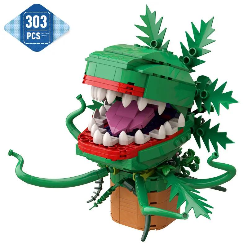 

MOC Audrey II -Little Shop of Horrors Chomper Flower Building Blocks Set Man-eating Plant Bonsai Bricks Model Toys Kid Xmas Gift