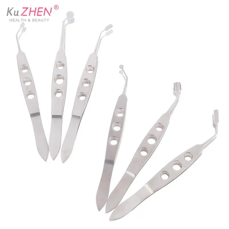 6Optional Ophthalmic Tweezers Clamp Metal Palpebral Gland Massage Meibomian Flap Eyelid Forcep Clip Eye Apparatu Medical Surgery - купить по