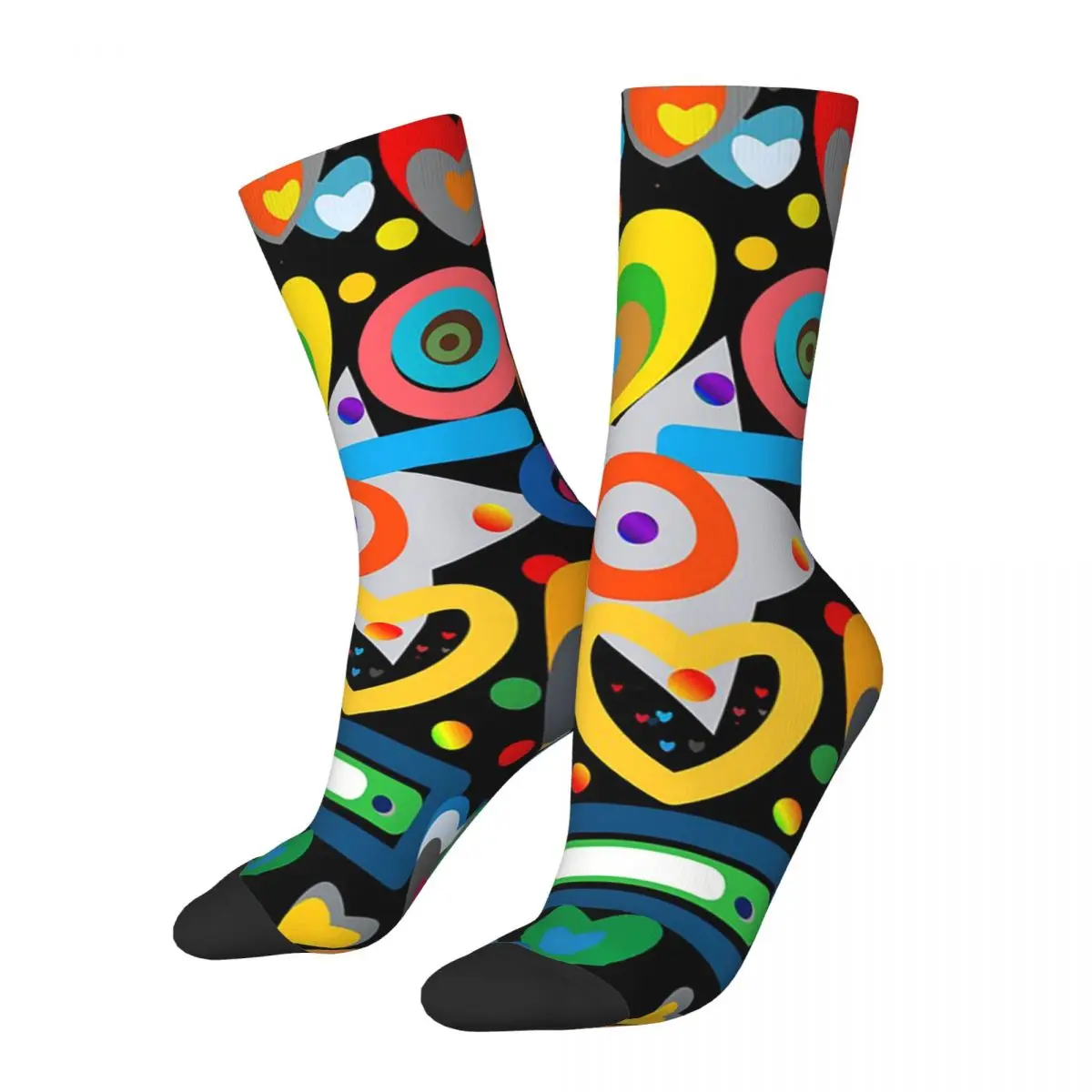 Носки абстрактные Desighn и Love Супермягкие чулки Харадзюку всесезонные длинные