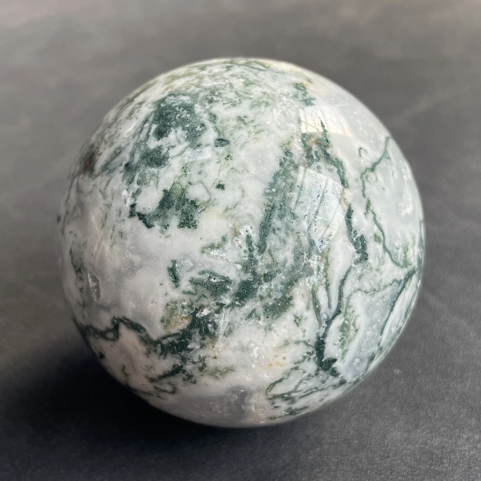 361 г натуральный хрустальный шар мох сфера агата камень для украшения камней