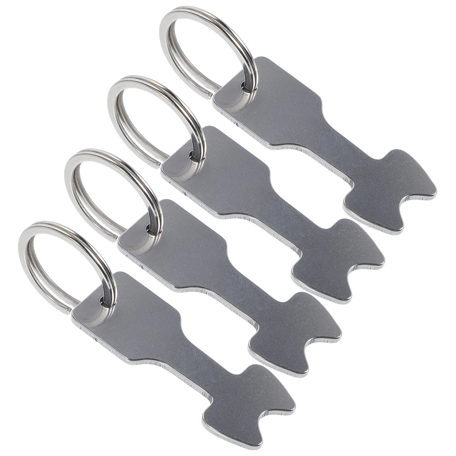 

4 Pcs Cart Token Trolley Key Rings Portable Shopping Tokens Buckle Keychain Hanging Keyring Grocery