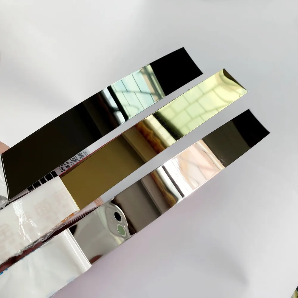 2 44 м Настенный декор наклейка из нержавеющей стали плоские декоративные линии ТВ