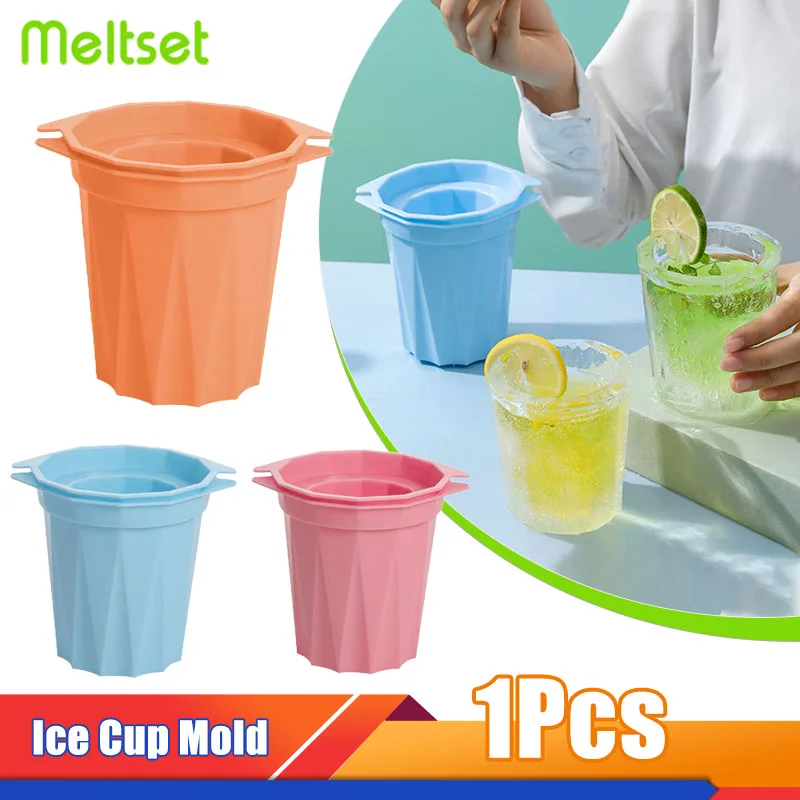 

Ice Cup Cube Mold Silicone Ice Cube Maker Ice Shot Glasses Mould Whisky Juice Glass Molds Summer Drinking Tool