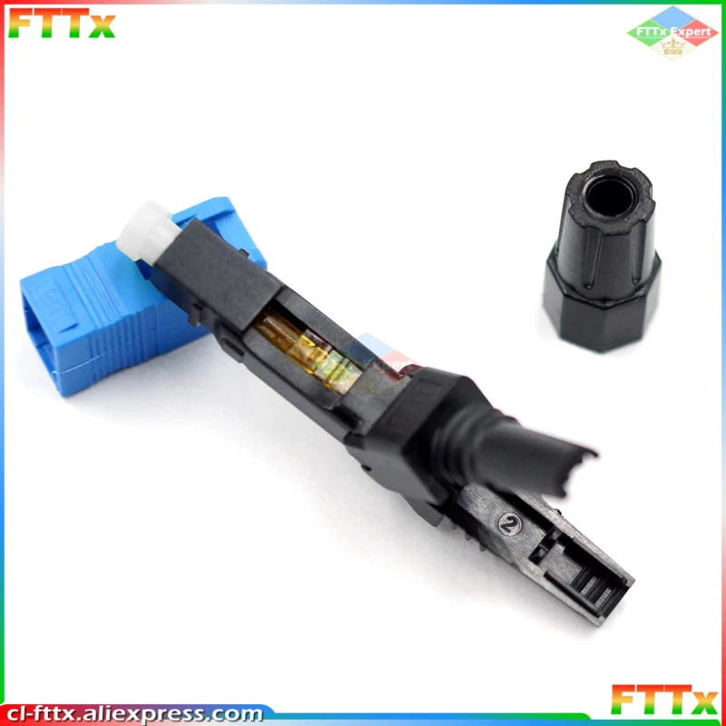 50pcs 100pcs Lot Quick Field Assembly FTTH Embedded Fiber Optic Fast Connector SC APC SM Fiber Optic SC UPC Cold Connector