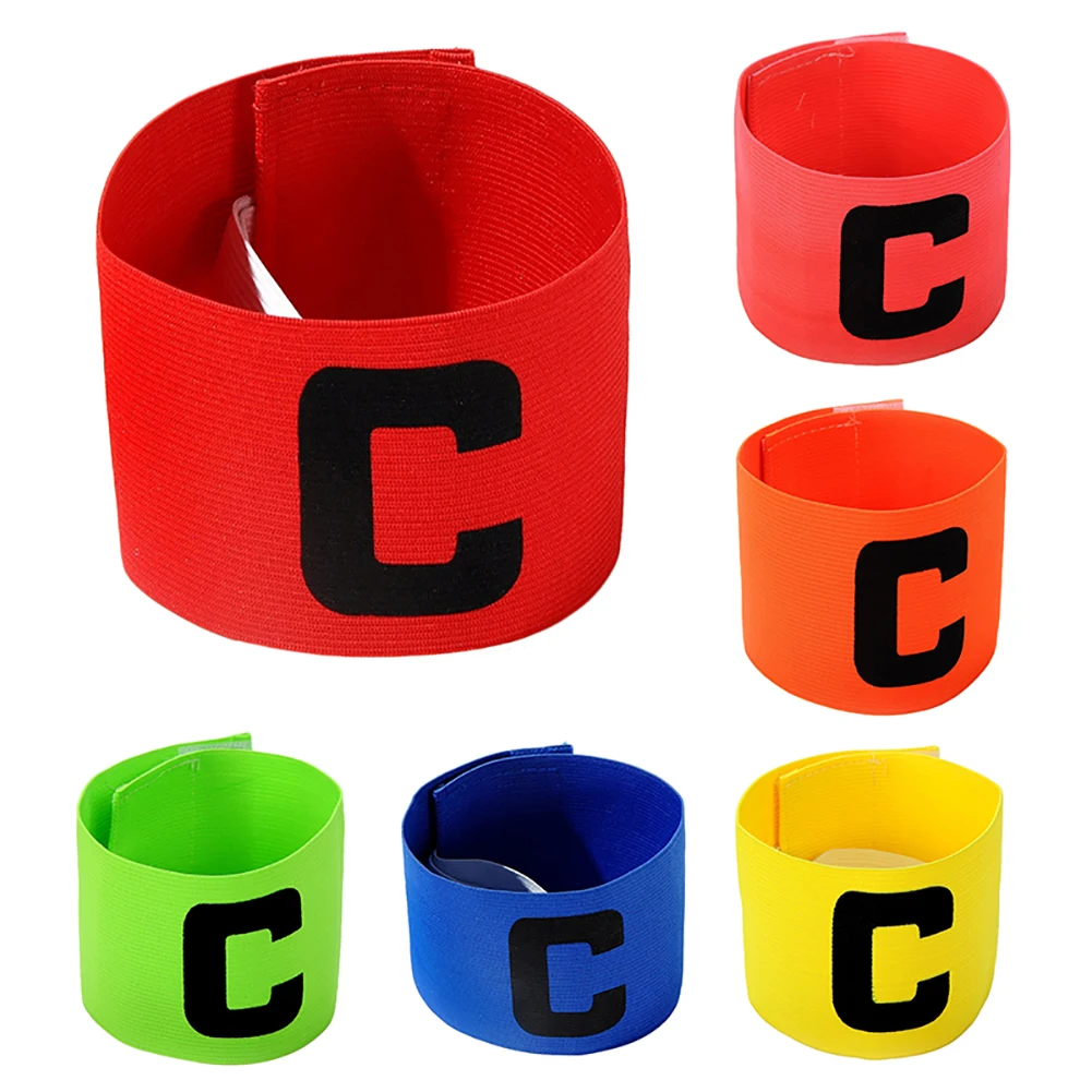 

Football Match Captain Armband Paste Winding Type C Shape Arm Band Leader Competition Soccer Gift Captain Armband Band