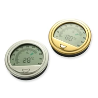 2 in 1 cigar hygrometer thermometer round hygrometer for cigar humidor cigar boxcigar cabinet goldsilver portable