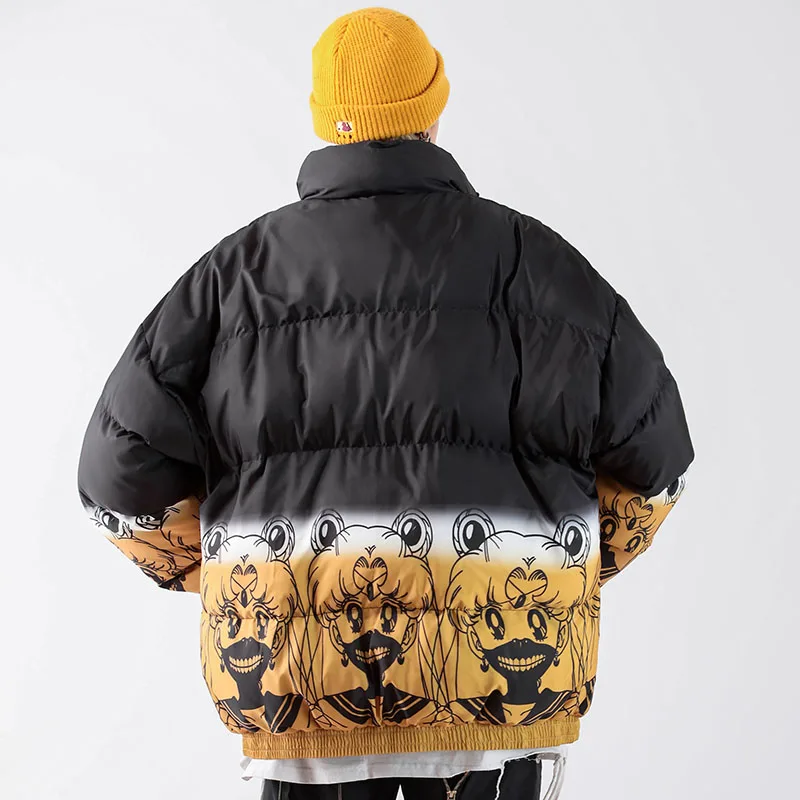 Мужская зимняя куртка-пуховик в стиле хип-хоп