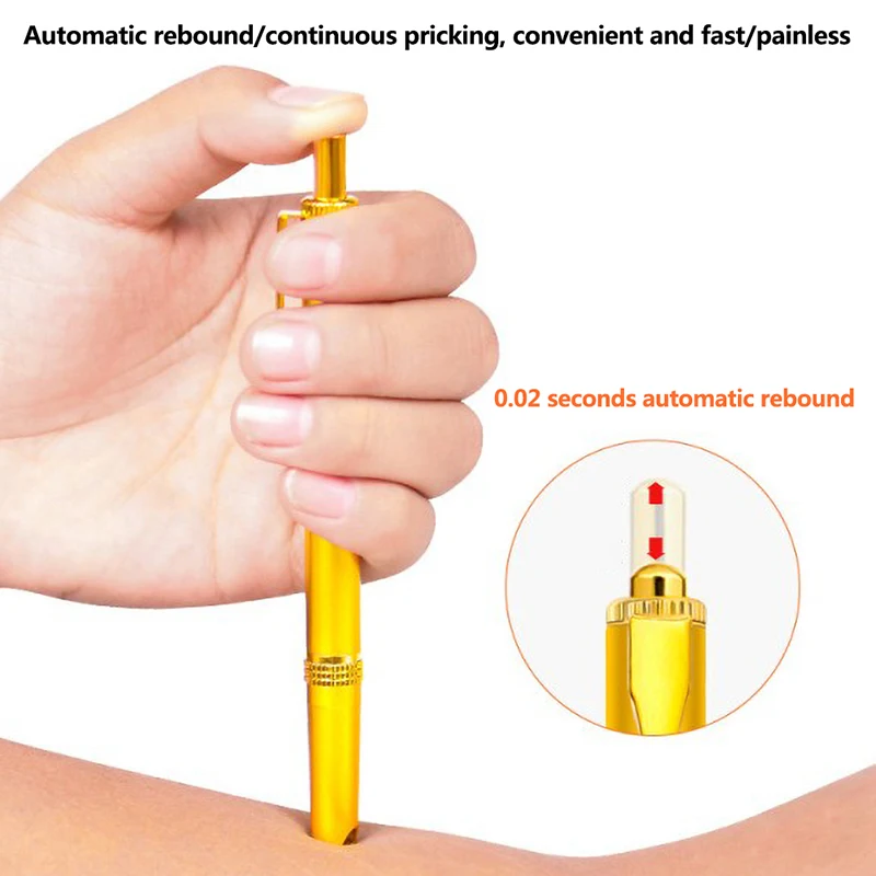 

Stainless Steel Blood Lancing Point Pen Cupping Bloodletting Acupuncture Therapy Household Finger Pricking Pen