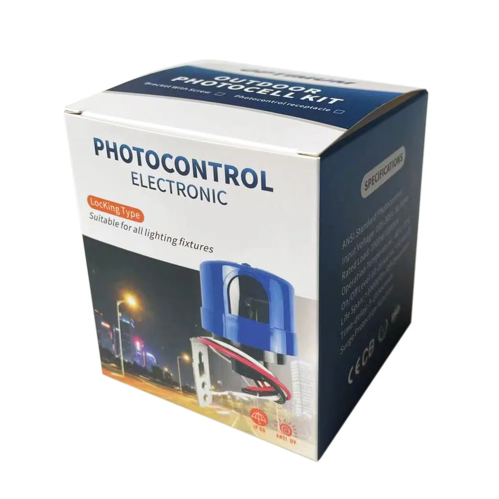 Вращающийся на 355 градусов фотоэлемент с фотоуправлением 105-305 в, фотоэлемент, датчик, дневной и ночной переключатель для наружного освещения