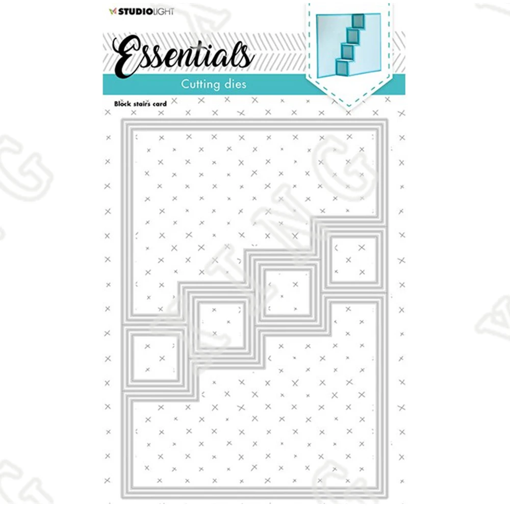 

2022 Block Stairs Card Metal Cutting Dies Scrapbook Diary Decoration Stencil Embossing Template Diy Greeting Card Handmade Molds