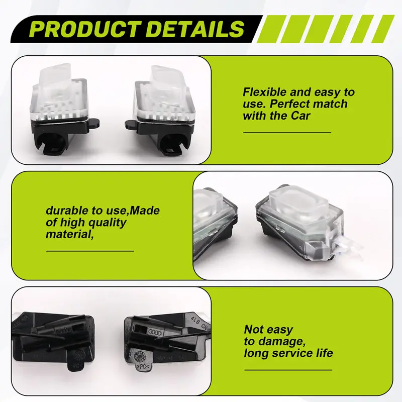 Car LH&ampRH Door Exterior Handle Warning LED Peripheral Light Welcome 8W0947133 8W0947134 For A4 B9 A5 Q5