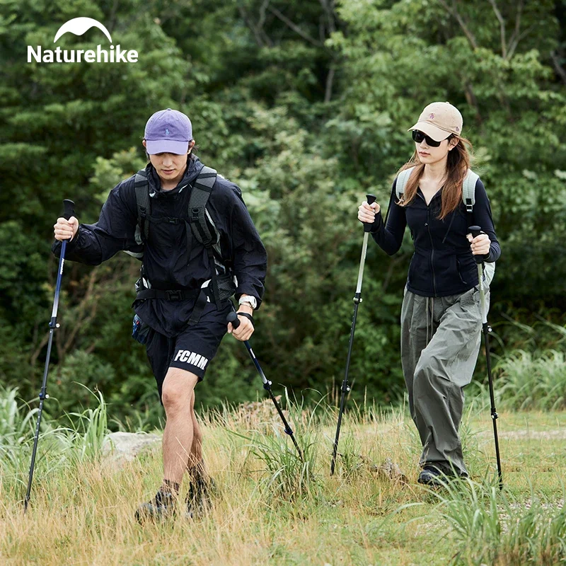 Палка Naturehike легкая из углеродного волокна 1 шт. портативная складная для ходьбы