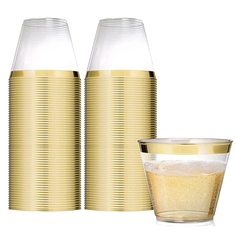 

Plastic Cup 9 Oz Hard Disposable Cup Plastic Wine Glass Party Wedding Wine Glass Transparent Plastic Cup