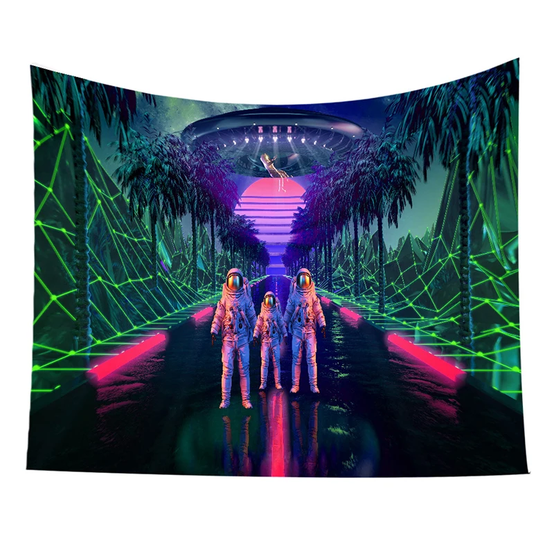 

Psychedelic Planet Tapestry Fantasy Galaxy Tapestry Wall Hanging Hippie Mountain Mushroom Magic Starry Tapestry Trippy