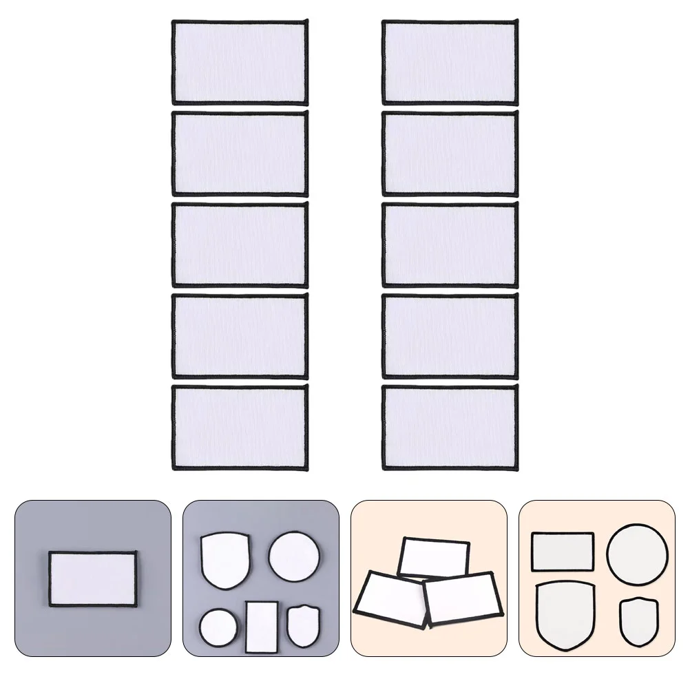 

Blank Sublimation Patch Ironembroidery Hatclothes Hats Diy Backpacks Rectangular Blanks White Plain Uniforms Repairing Bags