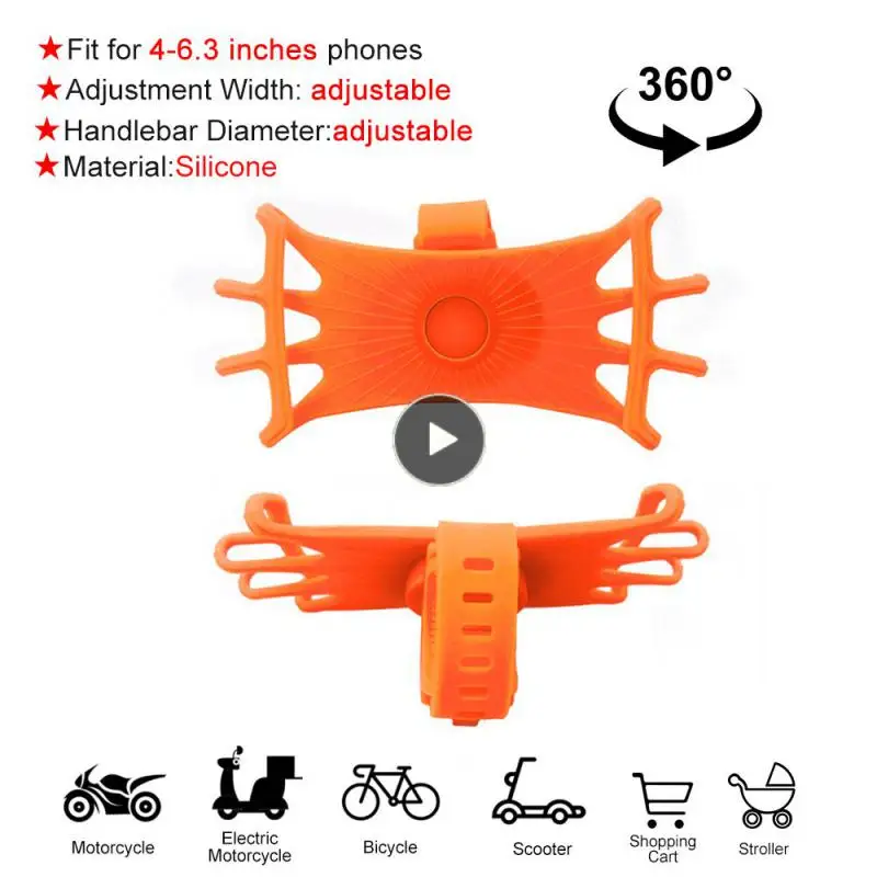 

Safe 360 Rotatable Motorcycle Stand Upgraded Silicone Support For Mobile Phone Silica Gel Bicycle Bracket Silicone Pull Type